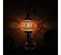 Turkish Classic Multi-arc Half Moon Night Light，Moroccan Bohemian Table Desk Lamp，LED Decor Lamp for Bar Coffee (Color : Dream red)