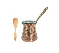 Turkish Coffee Pot, Premium Quality Handmade Large Copper Turkish Coffee Maker, Cezve, Arabic, Greek Coffee Pot, Hammered Copper Cezve, Butter Pot (350 ml - 5/6 Cups)