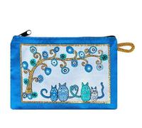 Turkish Coin Purse/Mini Vanity Bag - Tree & Cats Design - Lucky Charm Pattern - 10cm x 15cm