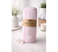 Turkish Cotton Peshtemal Towel, Gray and White Striped, Lightweight Beach Bath Towel, Traditional Hammam Style (pink)