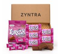 Turkish Delight Chocolate Gift Box - 5 x 51g Fry's Turkish Delight Bars with Mini Turkish Delight Chocolate Bars - Chocolate Hamper Gift Set for Birthdays, Christmas, Thank You Gifts & Letterbox