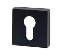 Turkish Design Luxury Square Euro Profile Keyhole Cover Escutcheon (Matt Black)