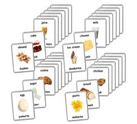 Turkish English Bilingual Flash Cards | Learn Turkish Language | Montessori Cards | Choose Your Set (First Foods)