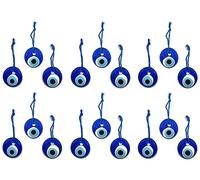 Turkish Hanging Glass Evil Eye Blue Good Luck Charm 4cm Diameter With Water and Thread, Nazar Boncuk (18)