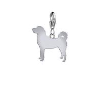 Turkish Kangal Dog Silhouette Silver Charm