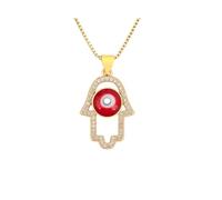Turkish Lucky Evil Eye Hollow Out Hand Shape Pendant Necklace Jewelry Gift Accessories Whole