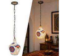 Turkish Moroccan Mosaic Pendant Ceiling Light Handmade Glass Hanging Lamp