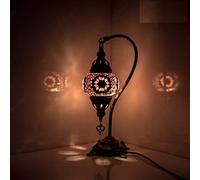 Turkish Moroccan Style Handmade Tiffany Multicolor Mosaic Lamp Swan Neck Desk Table Lamp Light