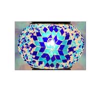 Turkish Mosaic Lamp DIY Kit, Mosaic Stained Glass Bead Moroccan Embryo Table Lamp DIY Material Kit with Built-in LED Bulb for Warm Field Parent Child Couple Company Activity