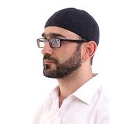 Turkish Muslim Winter Wool Knitting Kufi Hats for Men, Taqiya, Takke, Islamic Gifts, Standart Size, Navy Blue/Style 11