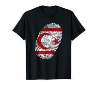 Turkish Northern Cyprus Flag Fingerprint T-Shirt