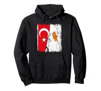 Turkish Republic of Northern Cyprus Cyprus Half Flag Pullover Hoodie