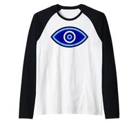 Turkish Talisman of Nazar Protection from Evil Eye Raglan Baseball Tee