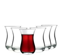SET OF 6 PASABAHCE AIDA CLASSICAL TURKISH TEA KAHWA CUP GLASSES 160ML Gift