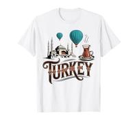 Turkish Turkey Istanbul Skyline Tea Art Travel Souvenir T-Shirt