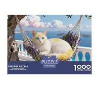 Turkish Van1000 Piece Puzzle Puzzle Games Cute Cats Puzzle Gift for The Whole Family 38x26cm/1000pcs