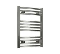 Turkish Zone 450mm 600mm High Wide Chrome Heated Towel Rail Radiator Curved Ladder Warmer for Stylish Bathroom