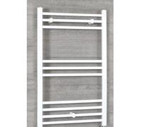 Turkish Zone 500mm wide x 700mm high Heated Towel Rail Straight Flat White Bathroom Warmer Radiator Rack Central Heating UK