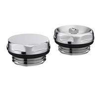 Turkish Zone Central Heating Radiator and Towel Rail Blanking Plug & Air Vent Set 1/2" Thread Easy Installation - Nickel