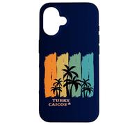 Turks and Caicos Caribbean Palm Trees Beach Holiday Souvenir Case for iPhone 16