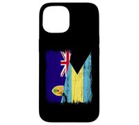 Turks and Caicos Islands Bahamas Half Flag Case for iPhone 15