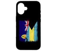 Turks and Caicos Islands Bahamas Half Flag Case for iPhone 16