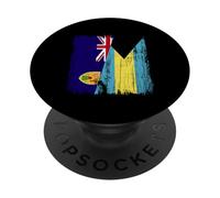 Turks and Caicos Islands Bahamas Half Flag PopSockets Adhesive PopGrip
