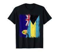 Turks and Caicos Islands Bahamas Half Flag T-Shirt