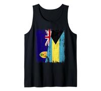 Turks and Caicos Islands Bahamas Half Flag Tank Top