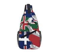 Turks and Caicos Islands Flag Map03 Crossbody Sling Bag Crossbody Shoulder Chest Bag Shoulder Strap Waist Fanny Pack Men Women