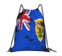Turks And Caicos Islands Flags Gym Bag Unisex String Backpack Versatile Drawstring Bag For Hiking Storage Organization 36X42Cm
