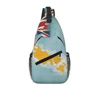 Turks and Caicos Islands Map02 Crossbody Sling Bag Crossbody Shoulder Chest Bag Shoulder Strap Waist Fanny Pack Men Women