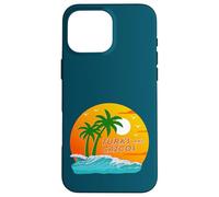 Turks and Caicos Palm Trees Beach Holiday Caribbean Souvenir Case for iPhone 16 Pro Max