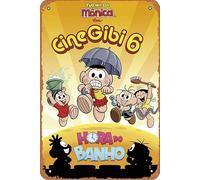 Turma da Mônica em: Cine Gibi 6 - Hora do Banho Film Movie Poster Retro Metal Tin Sign Wall Home Wall Art Metal Tin Sign,cave,bar,Club, Metal Tin Sign 8x12 Inches