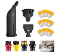 Turmegtt 10 PCS Steam Cleaner Accessories for Kärcher SC1 SC2 SC3 SC4 SC5 SC7 CTK10 CTK20, Steam Jacket Round Brushes, Nozzles Extension Tube, Towel Efficient Steam Cleaning Set for Steam Cleaning