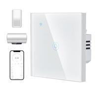 Turmegtt Wifi Smart Immersion Switch, 40A Smart Heater Switch with an Installation Box, Wifi Light Switches Compatible with Alexa & Google Home Smart Switches for Lights