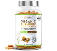 Turmeric and Black Pepper Capsules | 1440mg Dose | 120 Tablets | 2 Month Supply | 2 A Day | Herbal Supplements | High Strength Curcumin | VitaBright