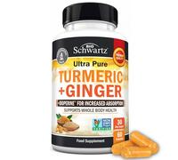 Turmeric and Black Pepper Capsules with Ginger | High Strength 1400 mg Turmeric Curcumin Supplements | With Black Pepper for Ultra Absorption | Non-GMO, Vegan, Gluten-Free | 60 Capsules