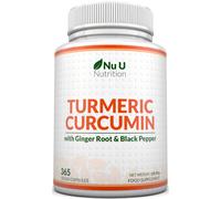 Turmeric and Black Pepper with Ginger Complex - 365 Vegan Capsules - 1 Year Supply - Tumeric Supplement Joints - High Strength Cur