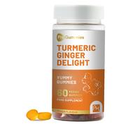 Turmeric and Ginger Gummies | 60 Vegan Pro Gummies | Natural Peach Flavour