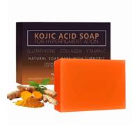 Turmeric and Kojic Soap Bar - Helps Enhance Skin Radiance and Reduce the Appearance of Dark Spots on Body - Suitable for Men and Women - Enriched with Turmeric and Kojic
