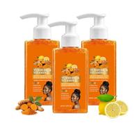 Turmeric And Vitamin C Body Scrub Shower Gel 100ml, Moisturizing Deep Cleansing Shower Gel For Body, Natural Scrubber For Smoother, Hydrating Dry And Rough Skin For Men And Women (3 PCS)