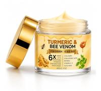 Turmeric & Bee Venom Firming Cream, 6-in-1 Moisturizer with Retinol & Collagen, Deeply Hydrating & Smoothing Face Cream for Uneven Skin Tone & Fine Lines, Silky Touch Day & Night Skin Care, 60g