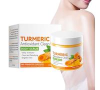 Turmeric Body Scrub,Brightening Moisturizing Turmeric Face Scrub - Body Scrubs for Lightening Skin, Fades Scars and Cleanses Pores, Sugar Scrub for All Skin Types, 240g Boiler