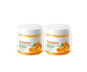 Turmeric Body Scrub, Brightening Moisturizing Turmeric Face Scrub, Controlling Oil and Refining Pores, Cleansing Scrub for Face & Body, Exfoliate, Cleanse, and Rejuvenate Your Skin (2, 240g)