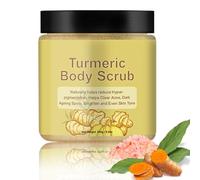 Turmeric Body Scrub, Exfoliating Body Scrub, Moisturizing, Exfoliator for Body Butt Bikini Area, Natural Deep Cleansing Remove Dead Skin Improve Dark Spots, Body Care for Men Women, 250g