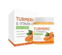 Turmeric Body Scrub Exfoliator - Turmeric Exfoliating Scrub for Face & Body, Natural Skincare Exfoliating For Women Deep Cleansing Smoothing Nourishes Skin, Suitable for All Skin Types