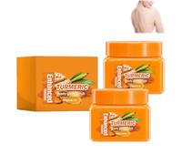 Turmeric Body Scrub, Gentle Exfoliating Scrub for Dullness & Uneven Tone, Moisturising Body Polish for Smoother, Softer and Radiant-Looking Skin，2