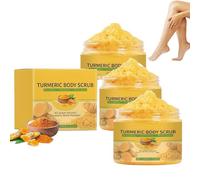 Turmeric Body Scrub, Natural Gentle Exfoliating Scrub, Easy Deep Cleansing, Smooth & Glowing Beauty Skin, for All Skin Types (3 Pcs)