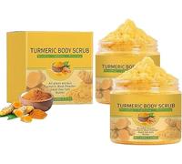 Turmeric Body Scrub - Natural Moisturizing Exfoliating Scrub, Deep Cleaning, Gentle Moisturizing, Remove Dead Skin, Contains Shea Butter, Promotes Even Skin Tone, for All Skin Types (2 Pcs)
